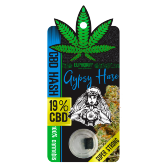 Euphoria CBD Hash 19% Gypsy Haze made of 100% pure Cannabis Sativa